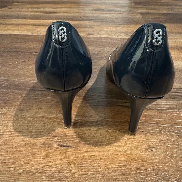 Cole Haan Prieta Pump II Heels 6B Blue Pointed Toe Patent Leather Wedding READ - Picture 3 of 11